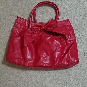 Red handbag